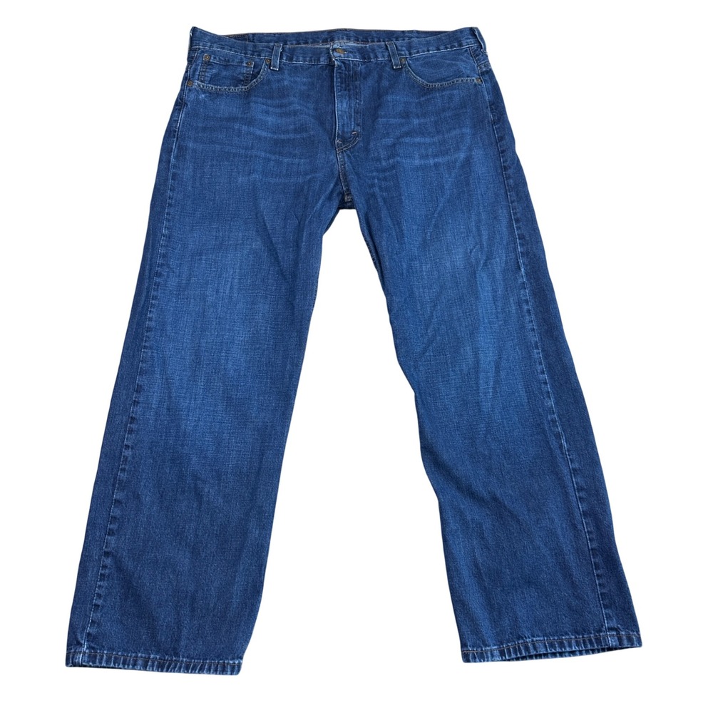Levis 569 Loose Straight Fit Mens Jeans 38x30 Dark Wash Relaxed Baggy Blue Denim